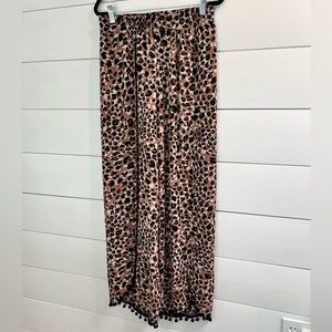 Time and Tru Animal Print Slit Pants Small 4-6